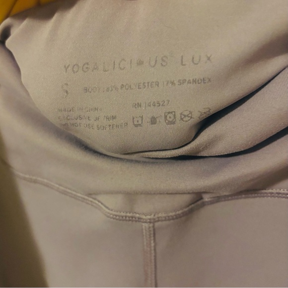 Yogalicious Lux High Waist Leggings with Criss Cross Back in Blueberry Ice - Picture 7 of 7